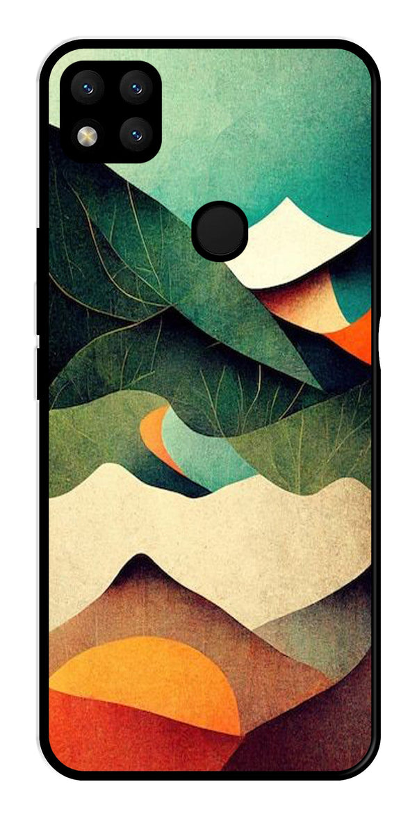 MultiColor Pattern Metal Mobile Case for Redmi 9   (Design No -43)