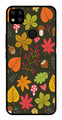Leaves Design Metal Mobile Case for Redmi 9   (Design No -51)
