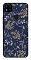 Floral Pattern  Metal Mobile Case for Redmi 9   (Design No -52)