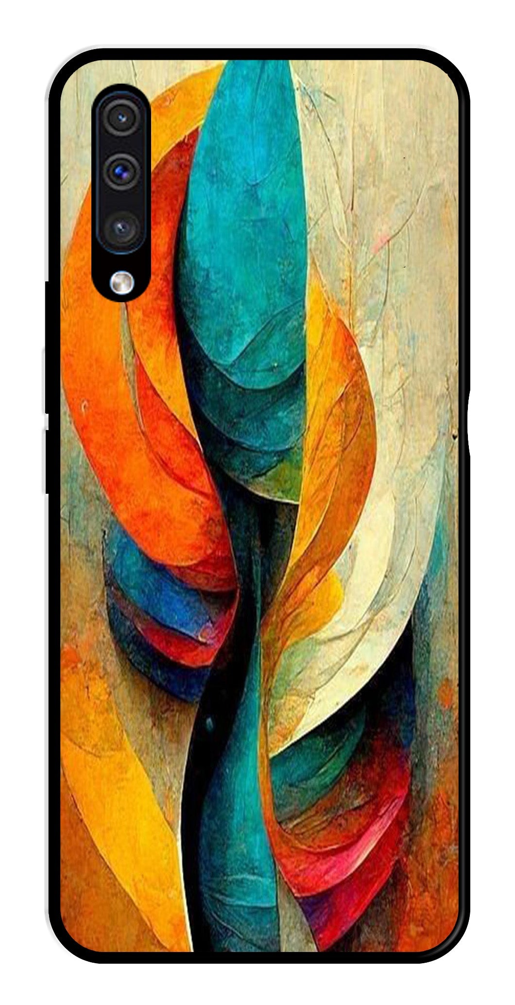 Modern Art Metal Mobile Case for Samsung Galaxy A50   (Design No -11)
