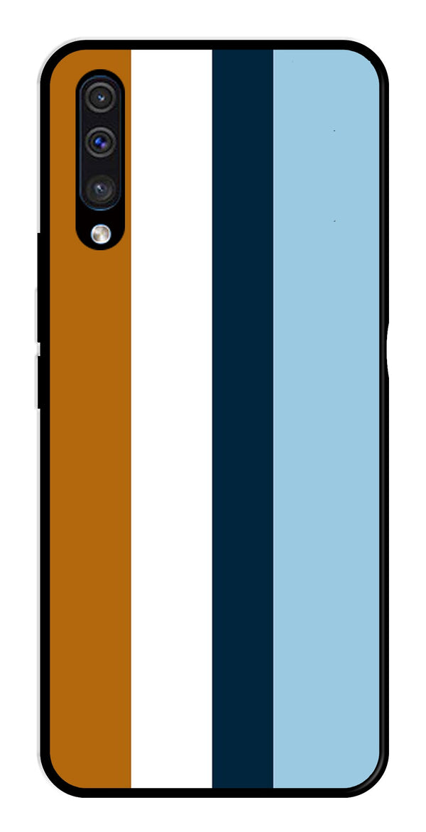 MultiColor Pattern Metal Mobile Case for Samsung Galaxy A50   (Design No -17)