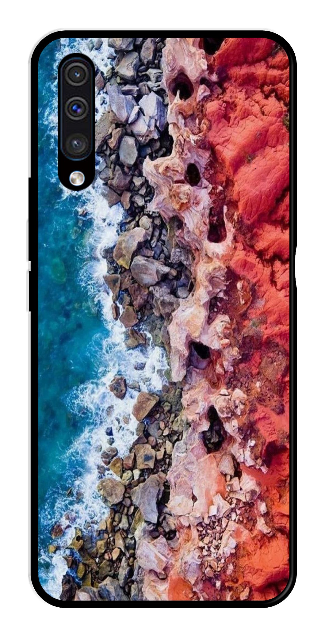 Sea Shore Metal Mobile Case for Samsung Galaxy A50   (Design No -18)