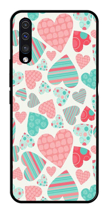 Hearts Pattern Metal Mobile Case for Samsung Galaxy A50