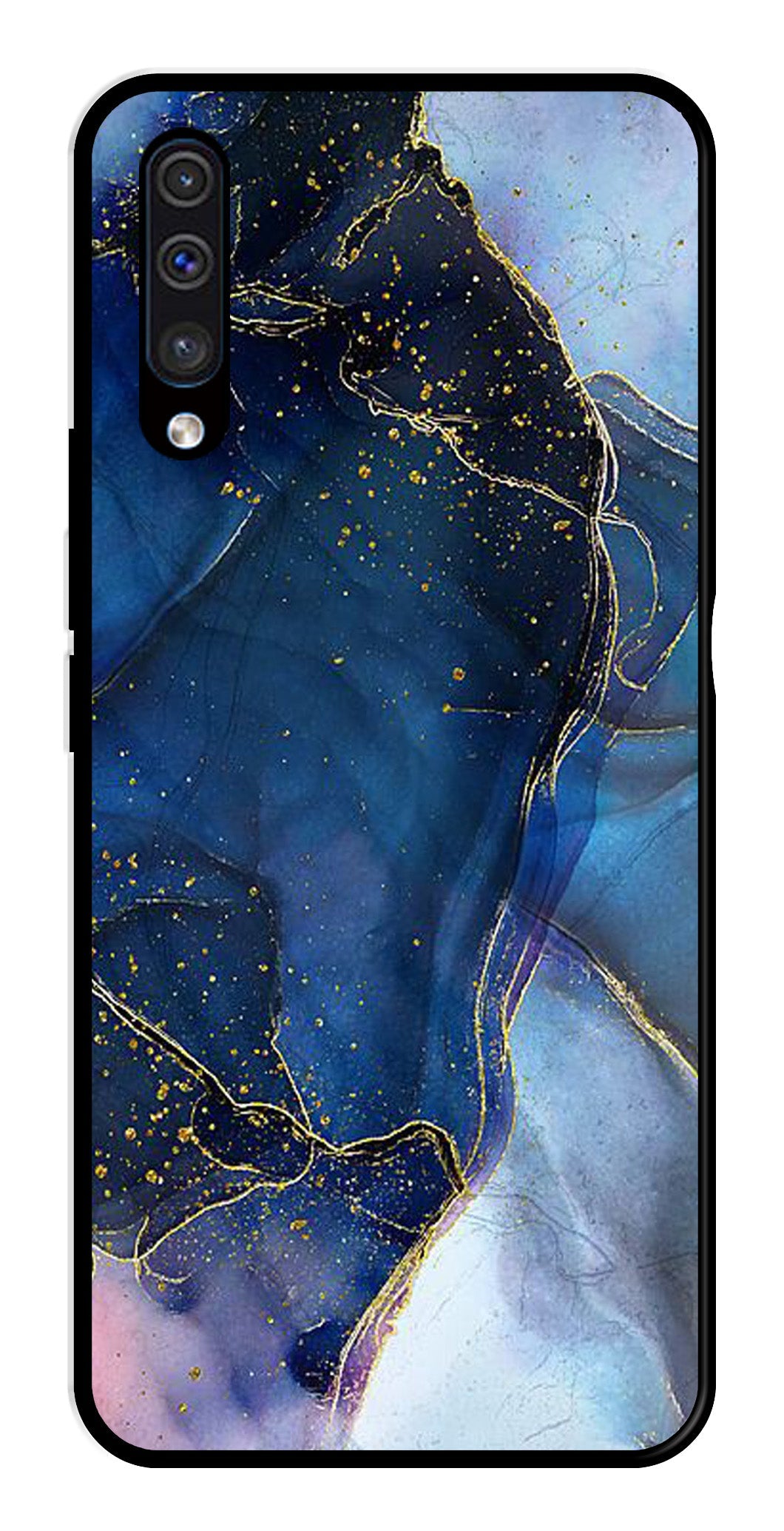 Blue Marble Metal Mobile Case for Samsung Galaxy A50   (Design No -34)