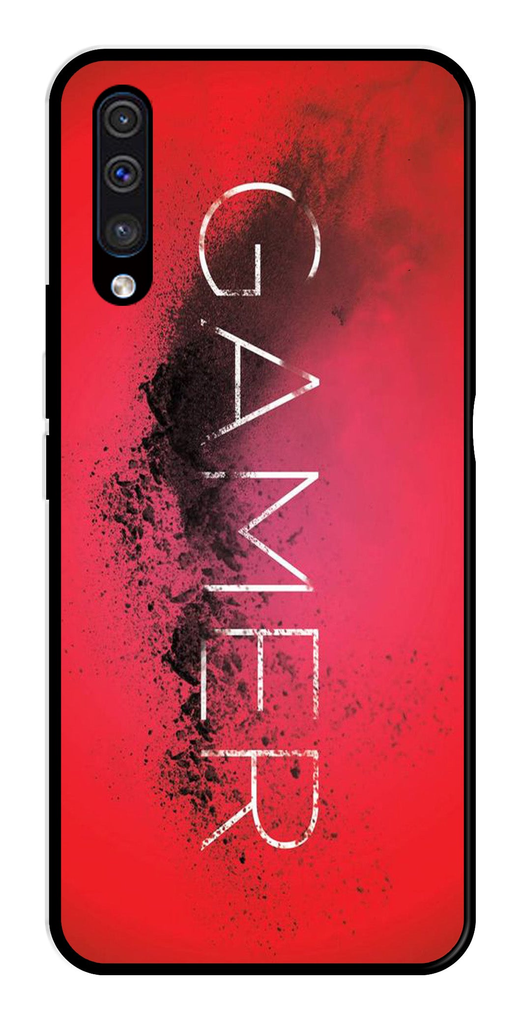Gamer Pattern Metal Mobile Case for Samsung Galaxy A50   (Design No -41)