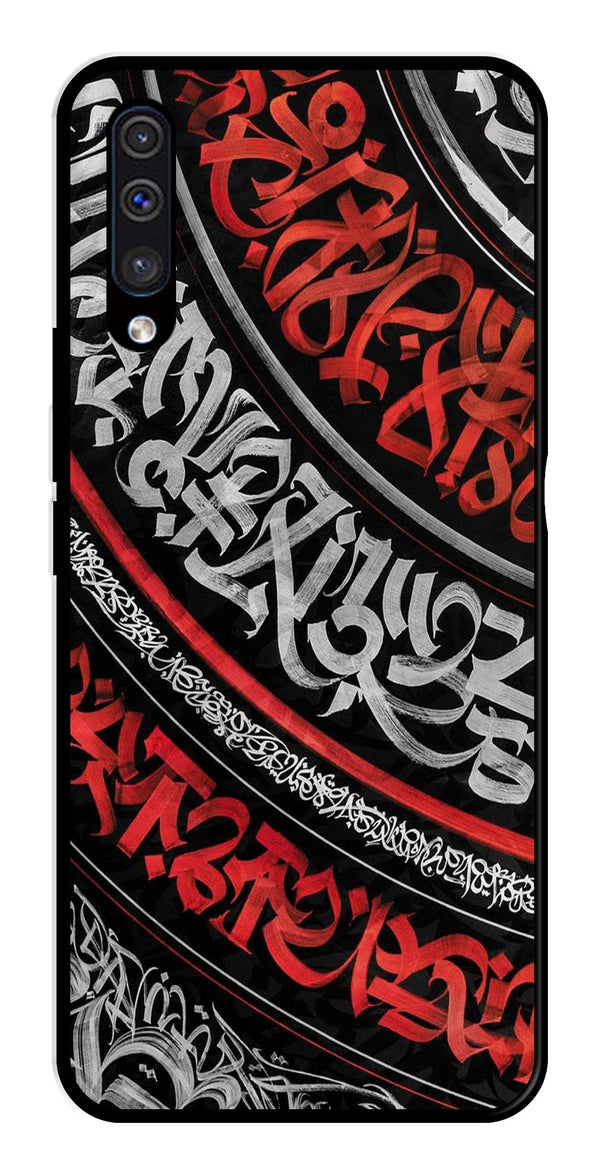 Qalander Art Metal Mobile Case for Samsung Galaxy A50   (Design No -49)