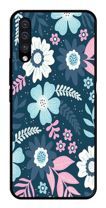 Flower Leaves Design Metal Mobile Case for Samsung Galaxy A50