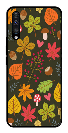 Leaves Design Metal Mobile Case for Samsung Galaxy A50
