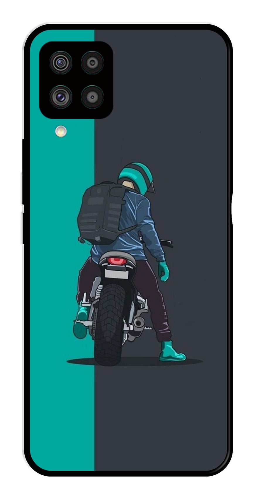 Bike Lover Metal Mobile Case for Samsung Galaxy F62   (Design No -05)