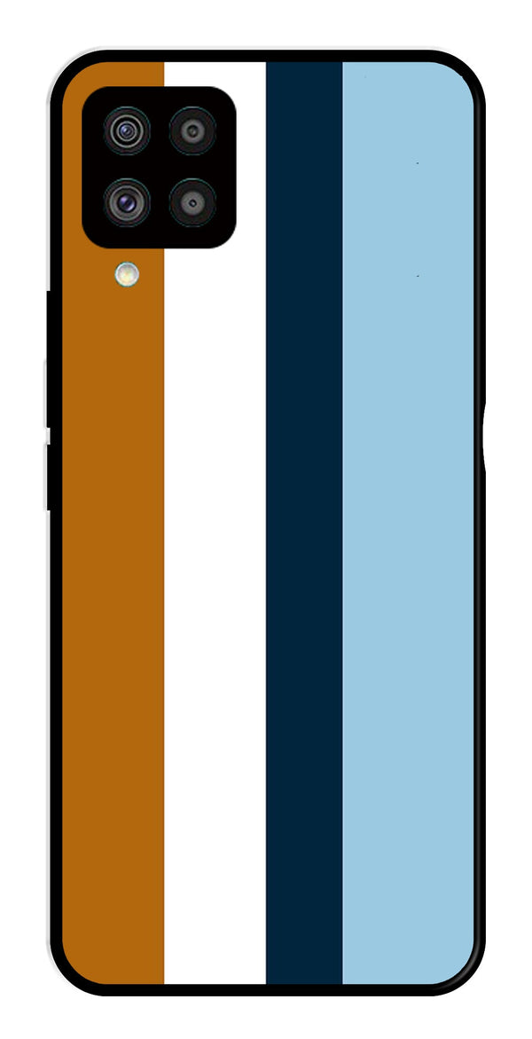 MultiColor Pattern Metal Mobile Case for Samsung Galaxy F62   (Design No -17)