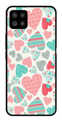 Hearts Pattern Metal Mobile Case for Samsung Galaxy F62