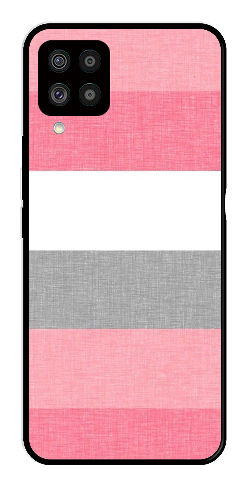Pink Pattern Metal Mobile Case for Samsung Galaxy F62   (Design No -23)