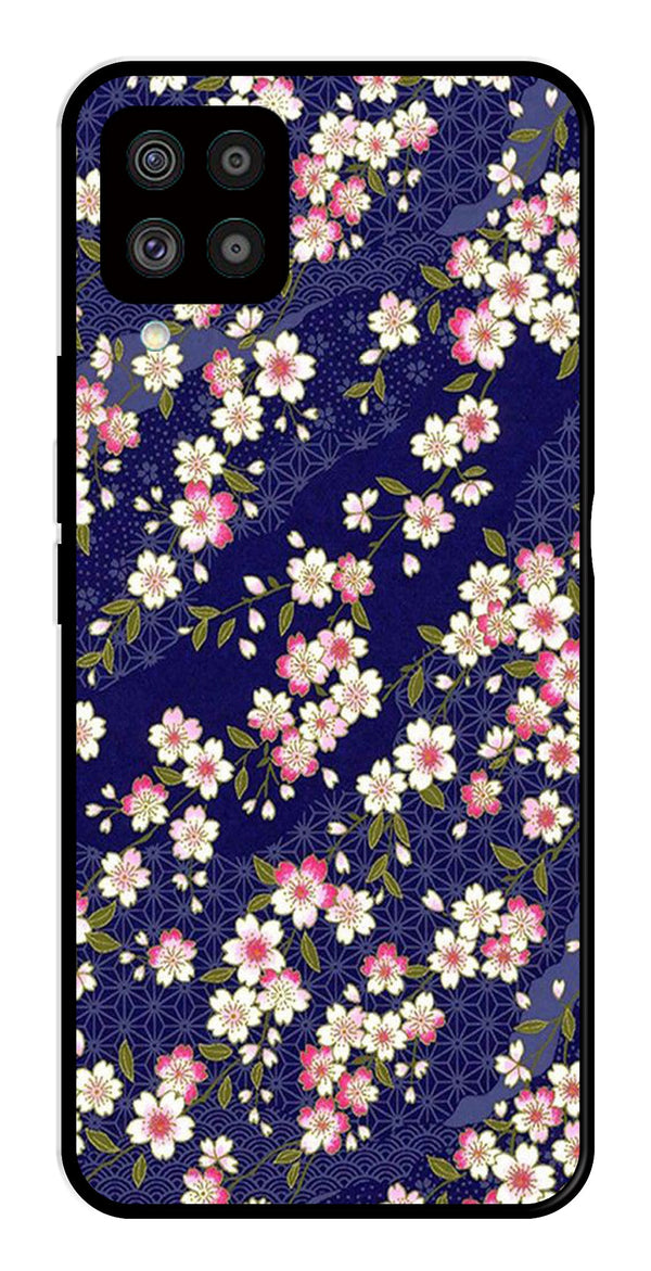 Flower Design Metal Mobile Case for Samsung Galaxy F62   (Design No -25)