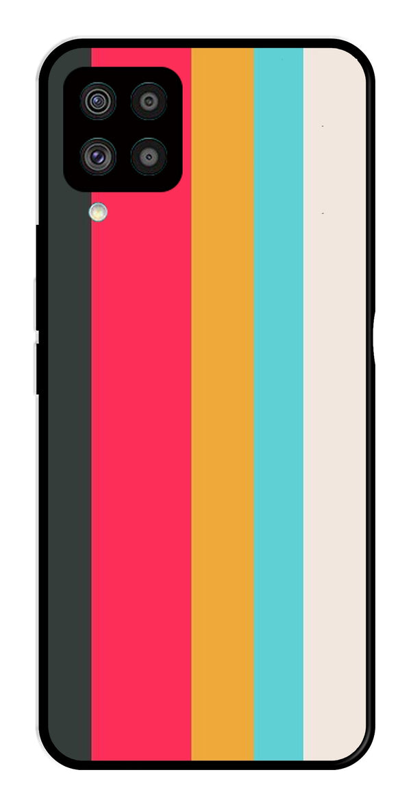 Muted Rainbow Metal Mobile Case for Samsung Galaxy F62   (Design No -31)