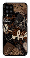 Coffee Pattern Metal Mobile Case for Samsung Galaxy F62   (Design No -37)