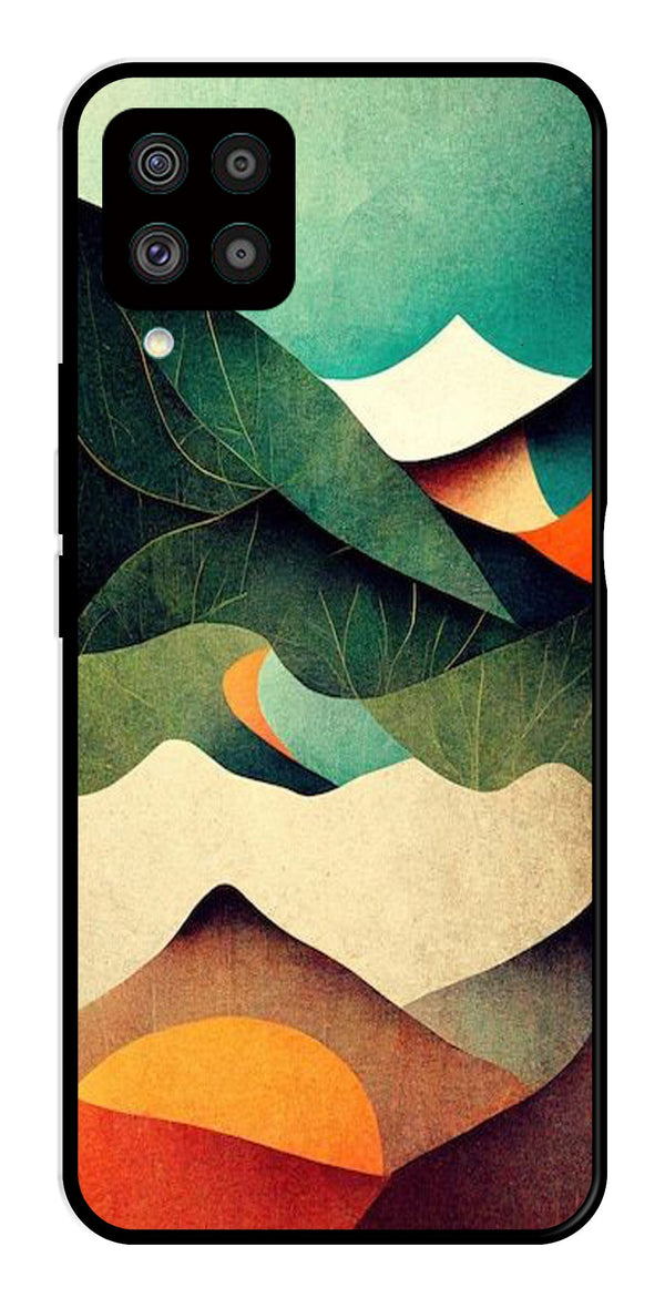 MultiColor Pattern Metal Mobile Case for Samsung Galaxy F62   (Design No -43)