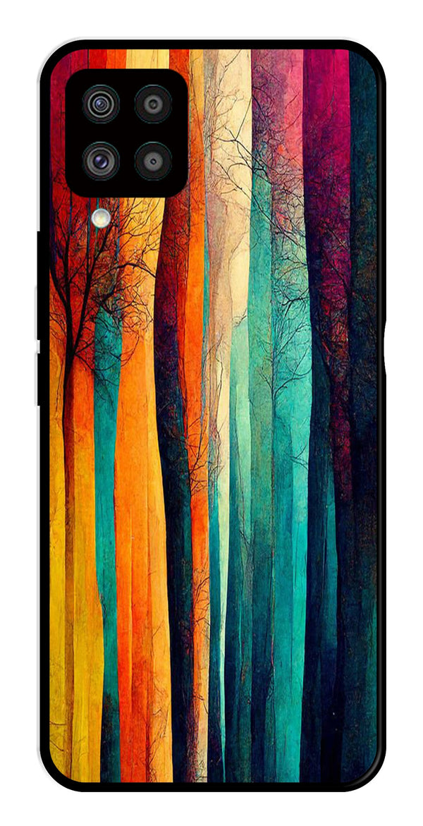 Modern Art Colorful Metal Mobile Case for Samsung Galaxy F62   (Design No -47)
