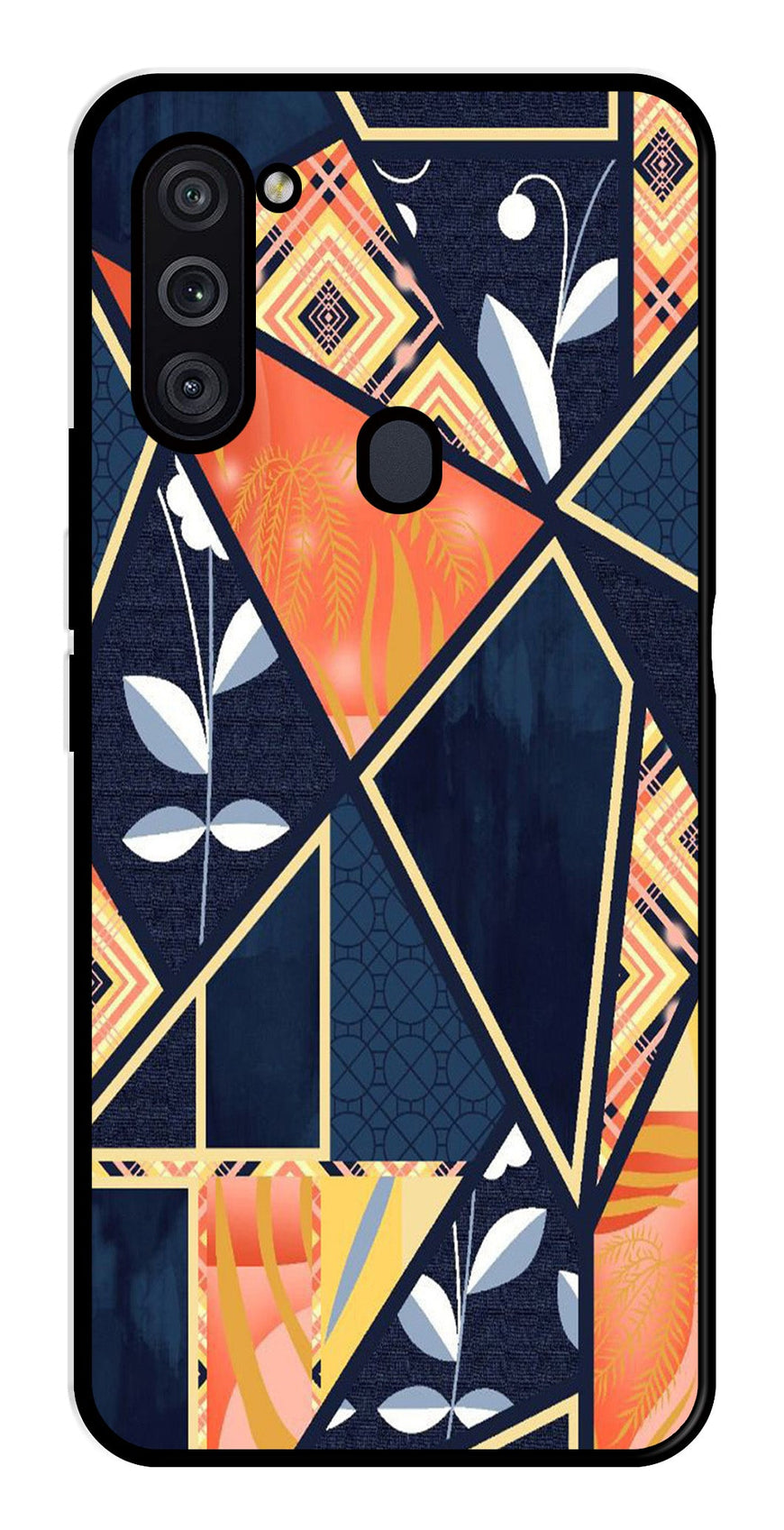 Marble Design Metal Mobile Case for Samsung Galaxy M11   (Design No -07)