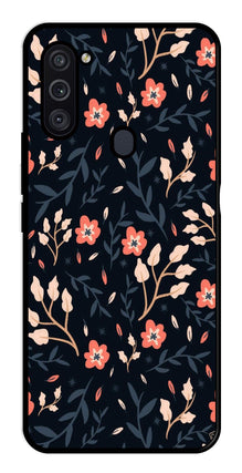 Floral Pattern Metal Mobile Case for Samsung Galaxy M11