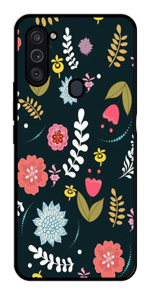 Floral Pattern2 Metal Mobile Case for Samsung Galaxy M11