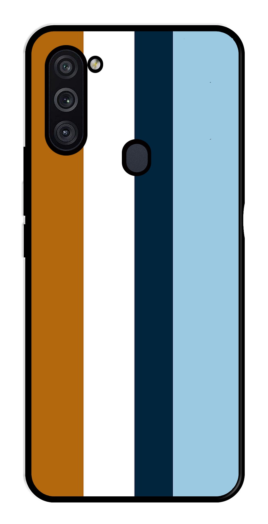 MultiColor Pattern Metal Mobile Case for Samsung Galaxy M11   (Design No -17)
