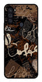 Coffee Pattern Metal Mobile Case for Samsung Galaxy M11   (Design No -37)
