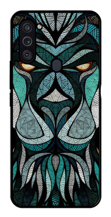 Lion Pattern Metal Mobile Case for Samsung Galaxy M11
