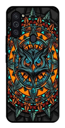 Owl Pattern Metal Mobile Case for Samsung Galaxy M11