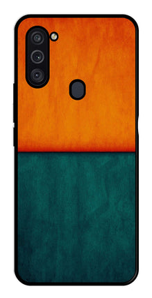 Orange Green Pattern Metal Mobile Case for Samsung Galaxy M11