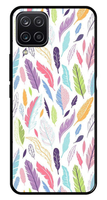 Colorful Feathers Metal Mobile Case for Samsung Galaxy M12