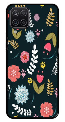 Floral Pattern2 Metal Mobile Case for Samsung Galaxy M12