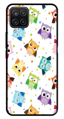 Owls Pattern Metal Mobile Case for Samsung Galaxy M12