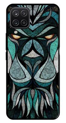 Lion Pattern Metal Mobile Case for Samsung Galaxy M12