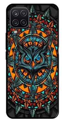 Owl Pattern Metal Mobile Case for Samsung Galaxy M12