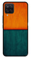 Orange Green Pattern Metal Mobile Case for Samsung Galaxy M12   (Design No -45)