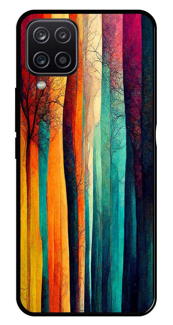 Modern Art Colorful Metal Mobile Case for Samsung Galaxy M12   (Design No -47)