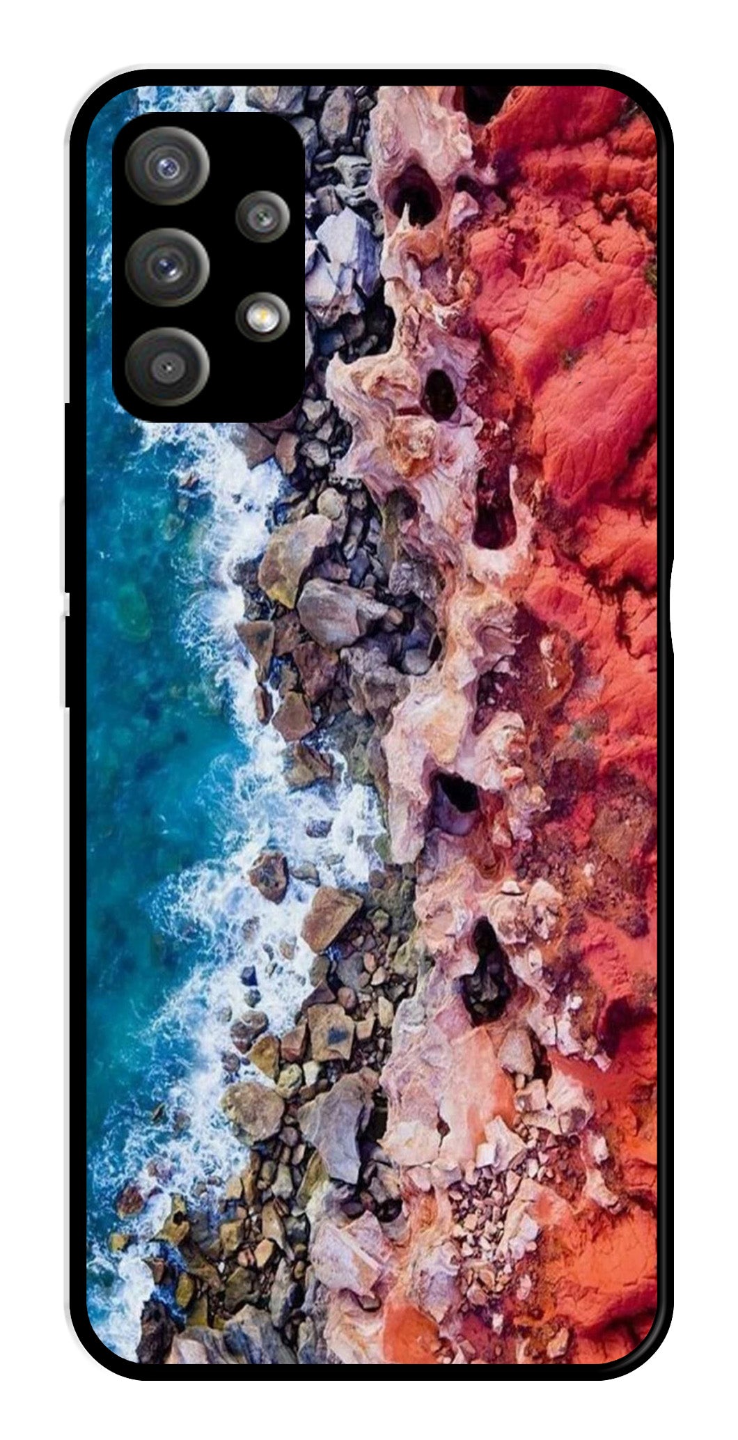 Sea Shore Metal Mobile Case for Samsung Galaxy M32 5G   (Design No -18)