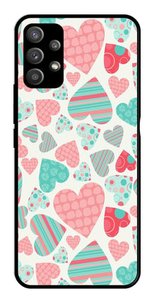 Hearts Pattern Metal Mobile Case for Samsung Galaxy M32 5G