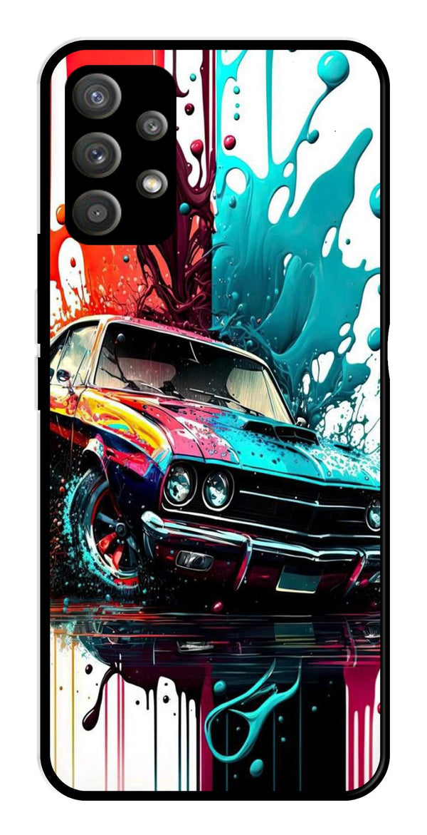 Vintage Car Metal Mobile Case for Samsung Galaxy M32 5G   (Design No -29)