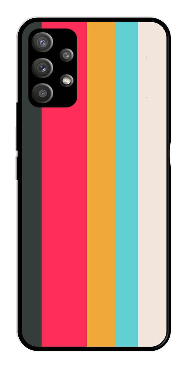 Muted Rainbow Metal Mobile Case for Samsung Galaxy M32 5G   (Design No -31)