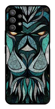 Lion Pattern Metal Mobile Case for Samsung Galaxy M32 5G