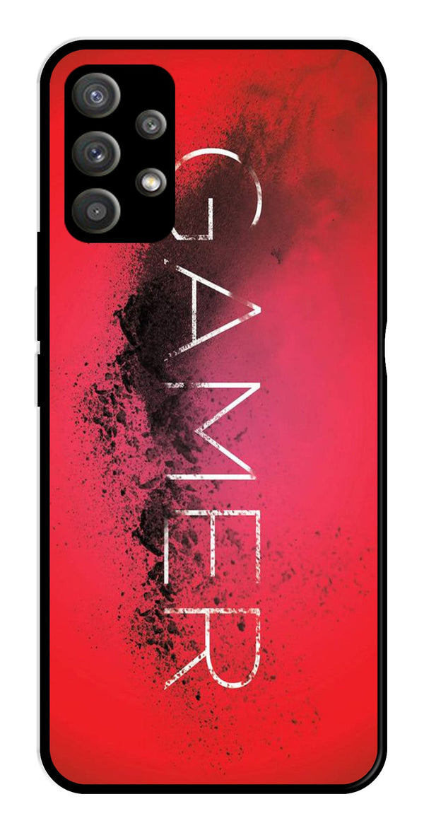 Gamer Pattern Metal Mobile Case for Samsung Galaxy M32 5G   (Design No -41)