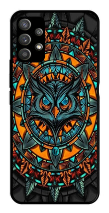 Owl Pattern Metal Mobile Case for Samsung Galaxy M32 5G