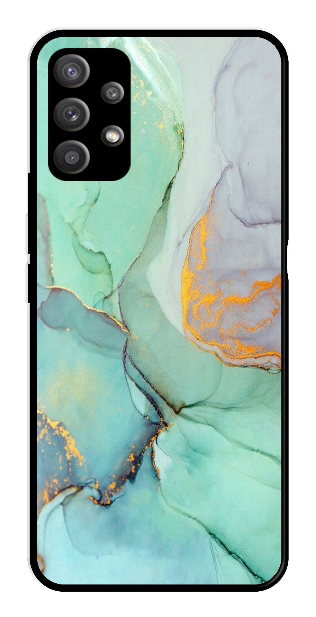 Marble Design Metal Mobile Case for Samsung Galaxy M32 5G   (Design No -46)