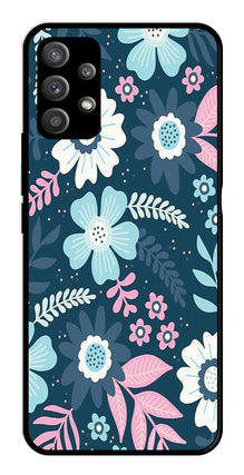 Flower Leaves Design Metal Mobile Case for Samsung Galaxy M32 5G