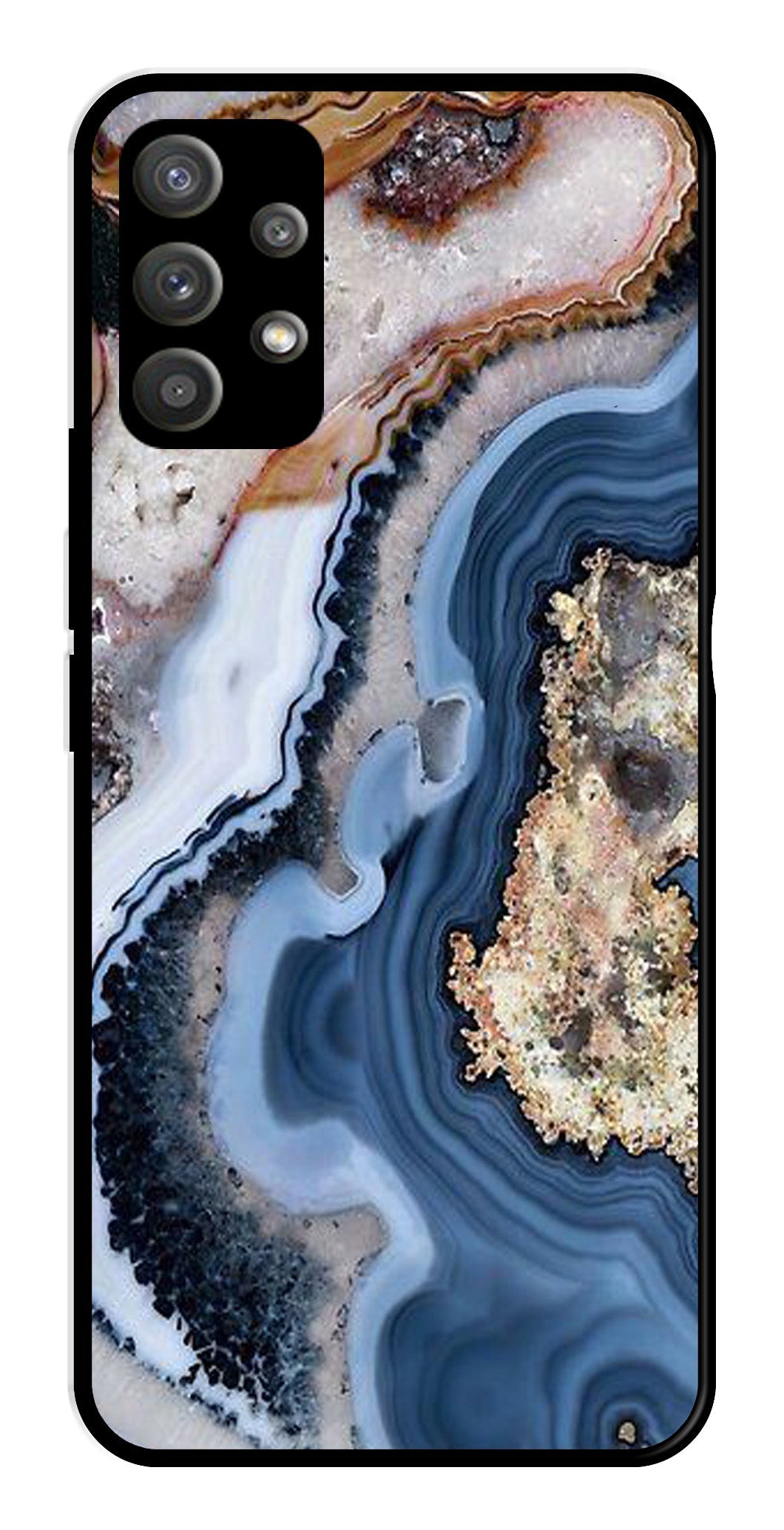 Marble Design Metal Mobile Case for Samsung Galaxy M32 5G   (Design No -53)