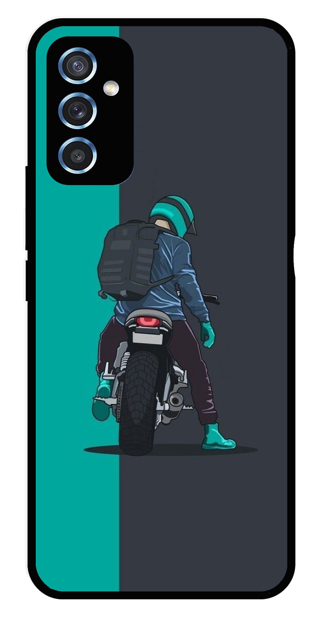 Bike Lover Metal Mobile Case for Samsung Galaxy M52 5G   (Design No -05)