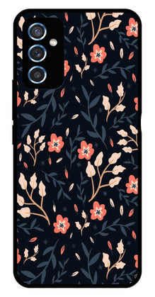 Floral Pattern Metal Mobile Case for Samsung Galaxy M52 5G