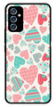 Hearts Pattern Metal Mobile Case for Samsung Galaxy M52 5G   (Design No -22)