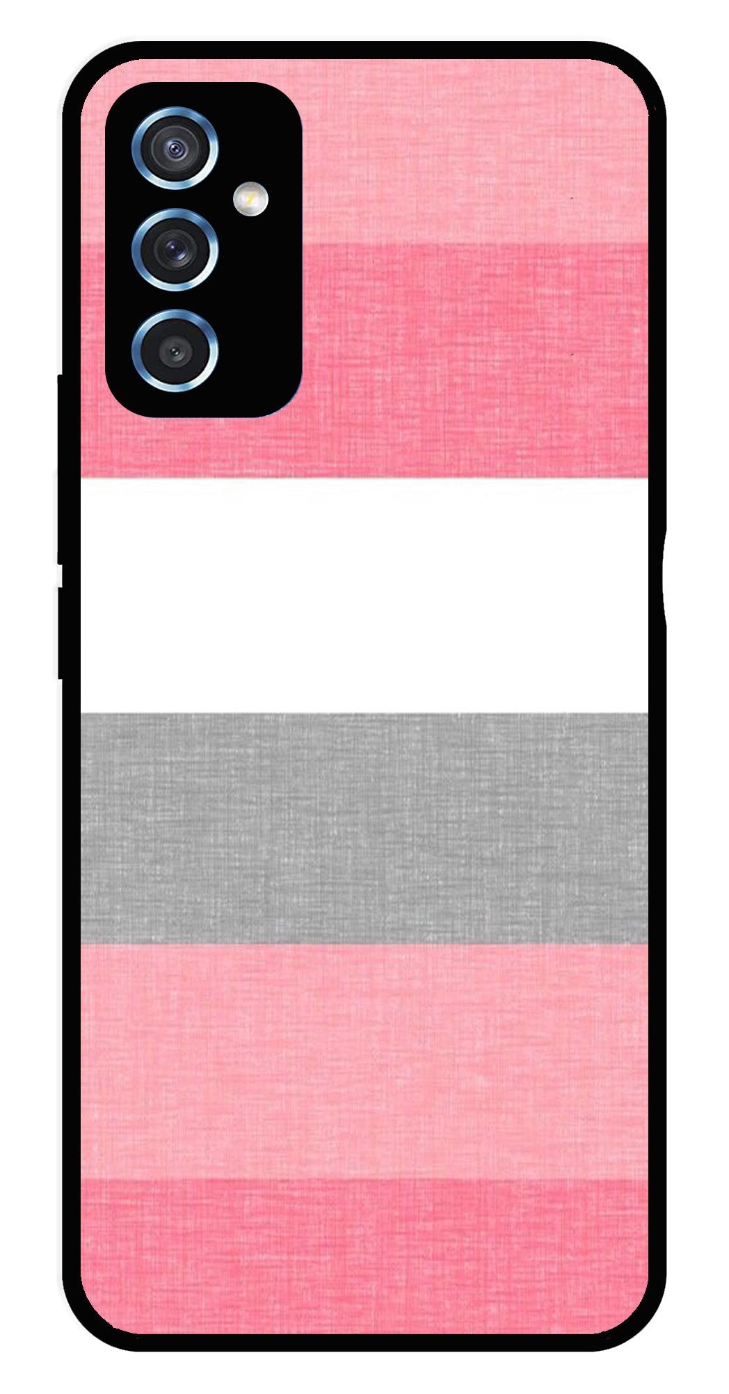 Pink Pattern Metal Mobile Case for Samsung Galaxy M52 5G   (Design No -23)